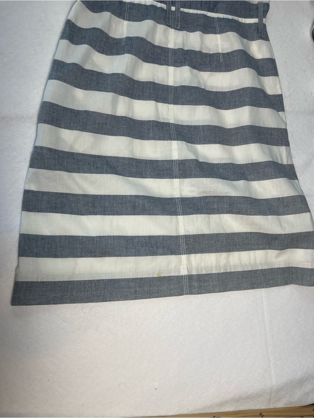 Burberry Brit Blue & White Striped Belted Shirt Dress Size 4 - Picture 15 of 16